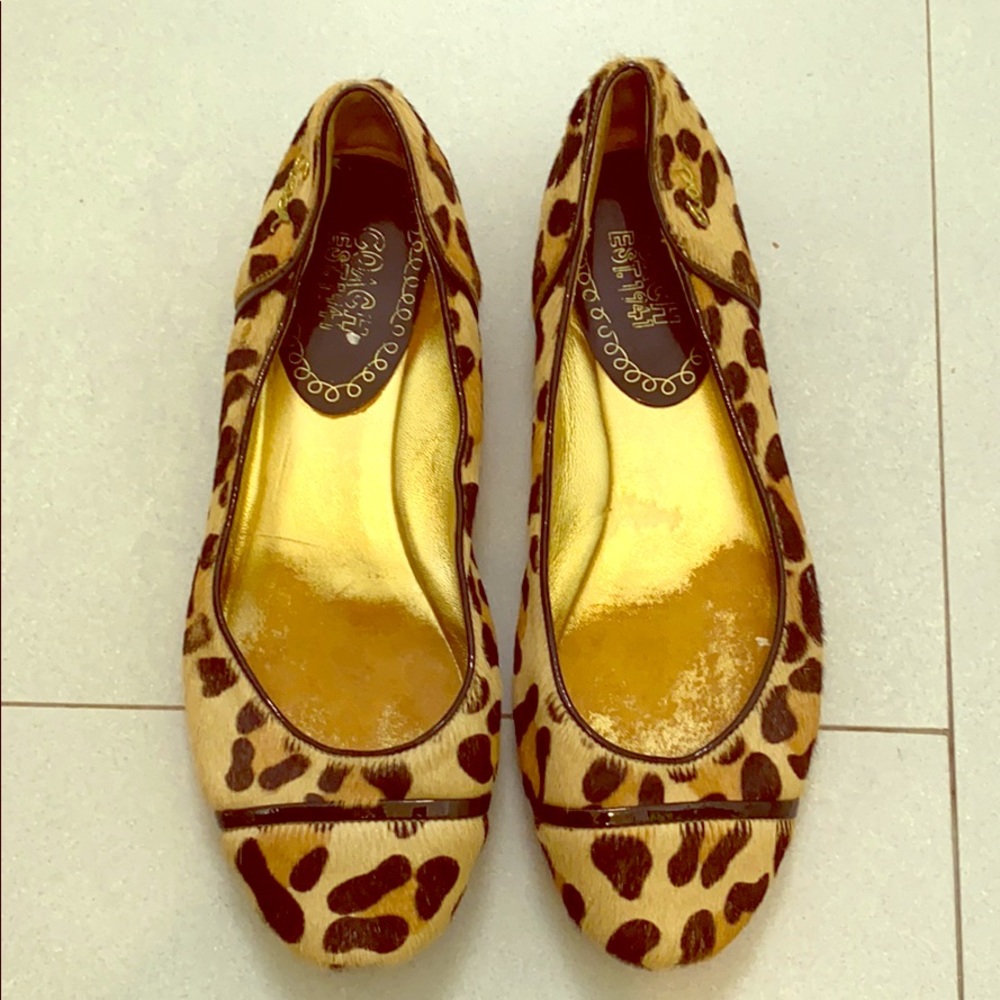 Leopard pony hair flats by Coach